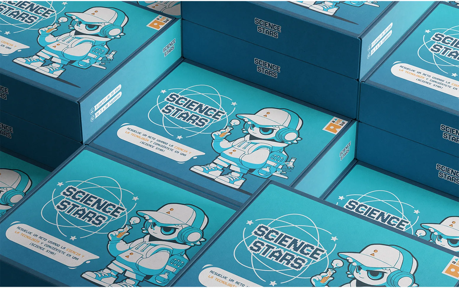 Packaging e ilustración — Science Stars