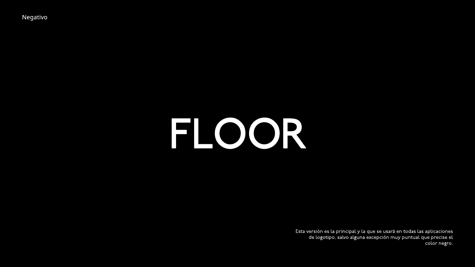 Versión negativa del logotipo de Floor