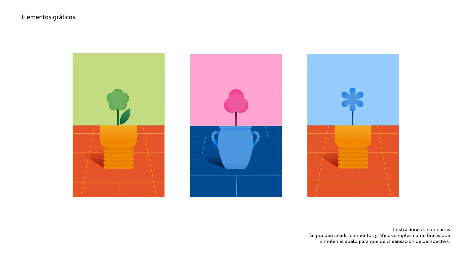Ilustraciones secundarias de Floor con líneas de suelo