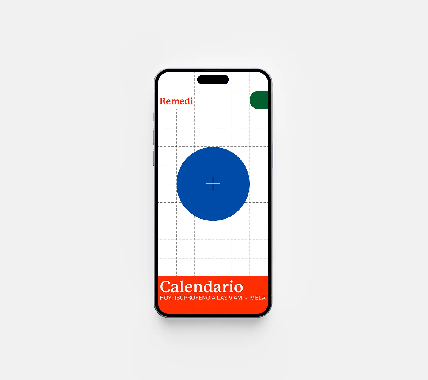 Remedi — Branding y prototipado de app de salud — Branding + UX/UI por Sara Navarro — App Remedi — Calendario