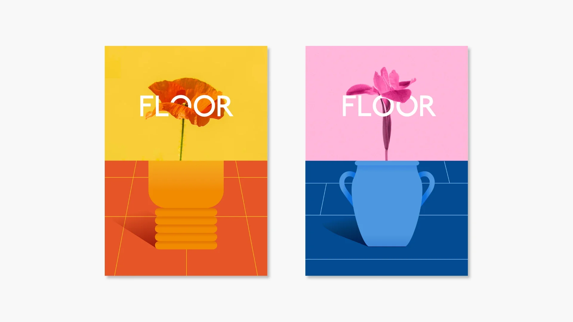 Carteles de Floor con fotografía e ilustración